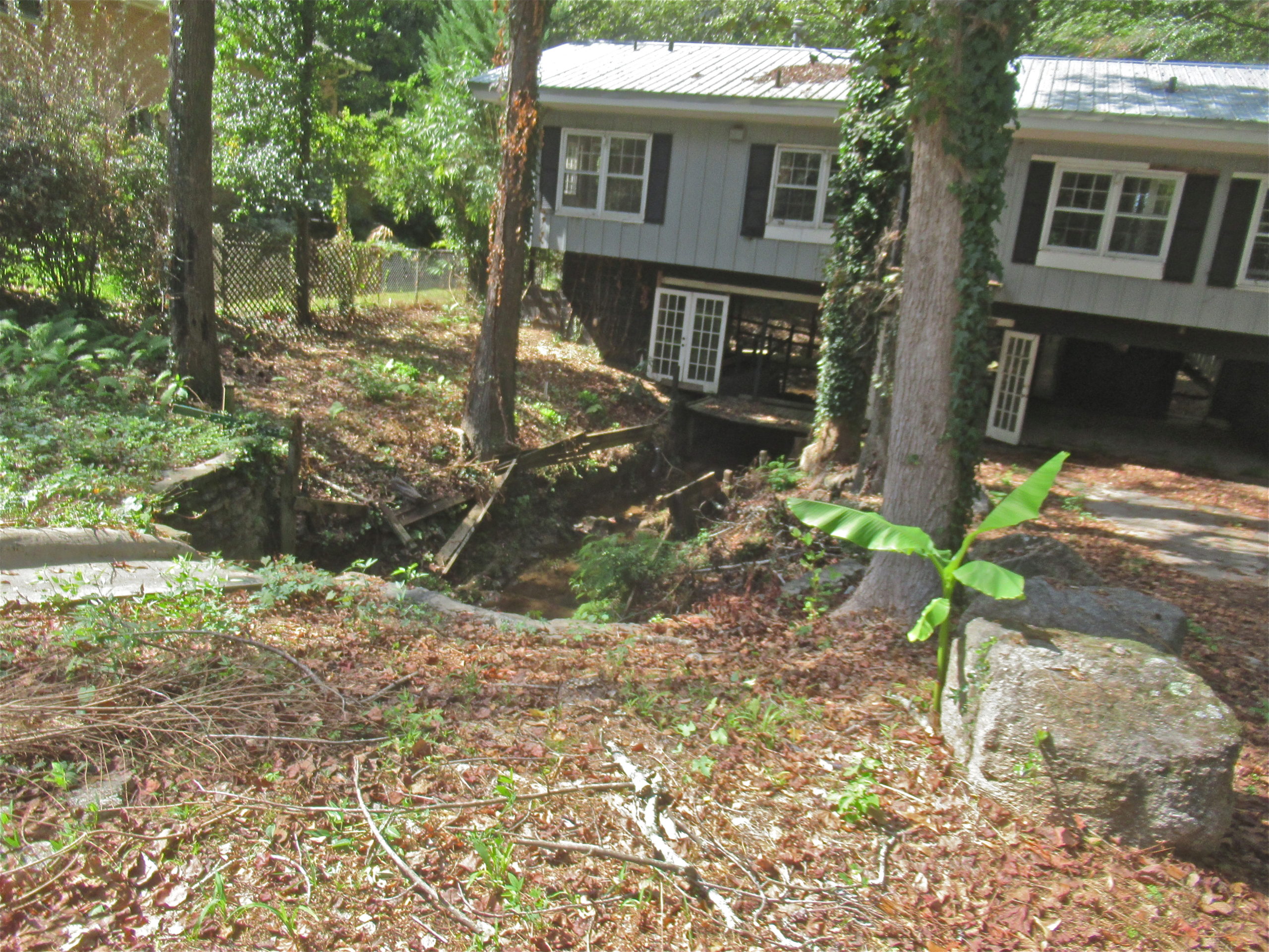 House built over a creek