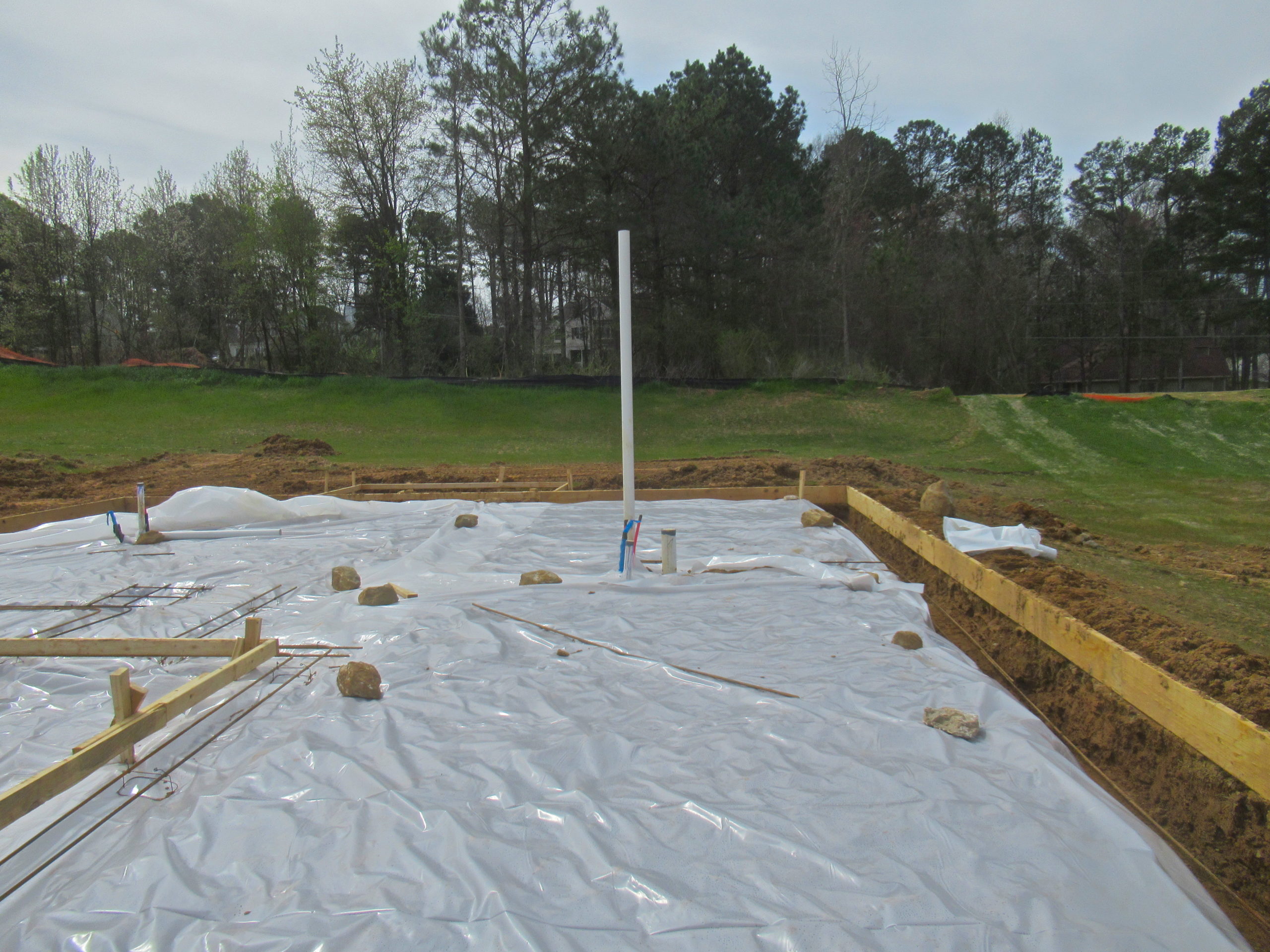 Slab prep and concrete pouring