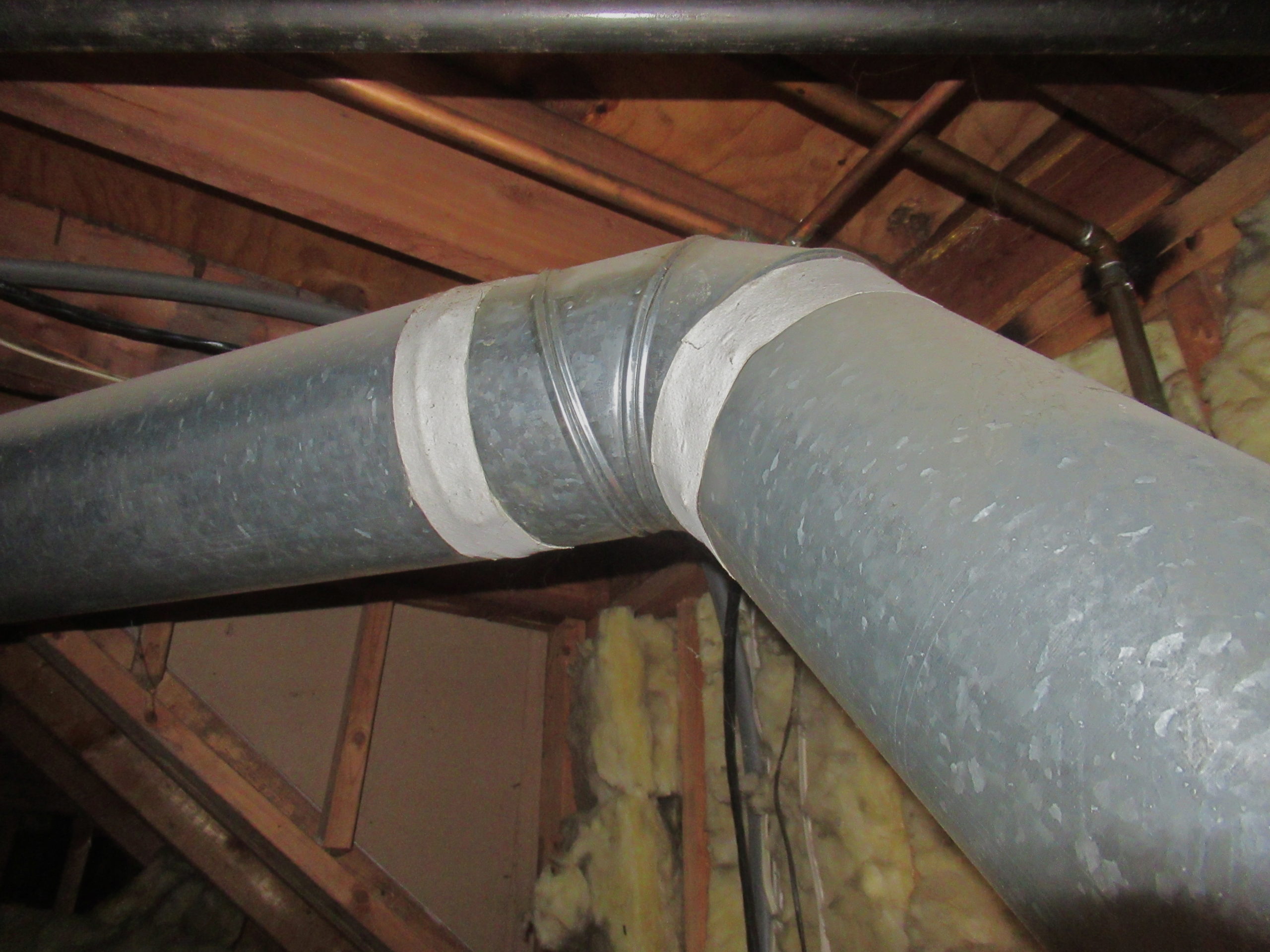 Asbestos tape ducting