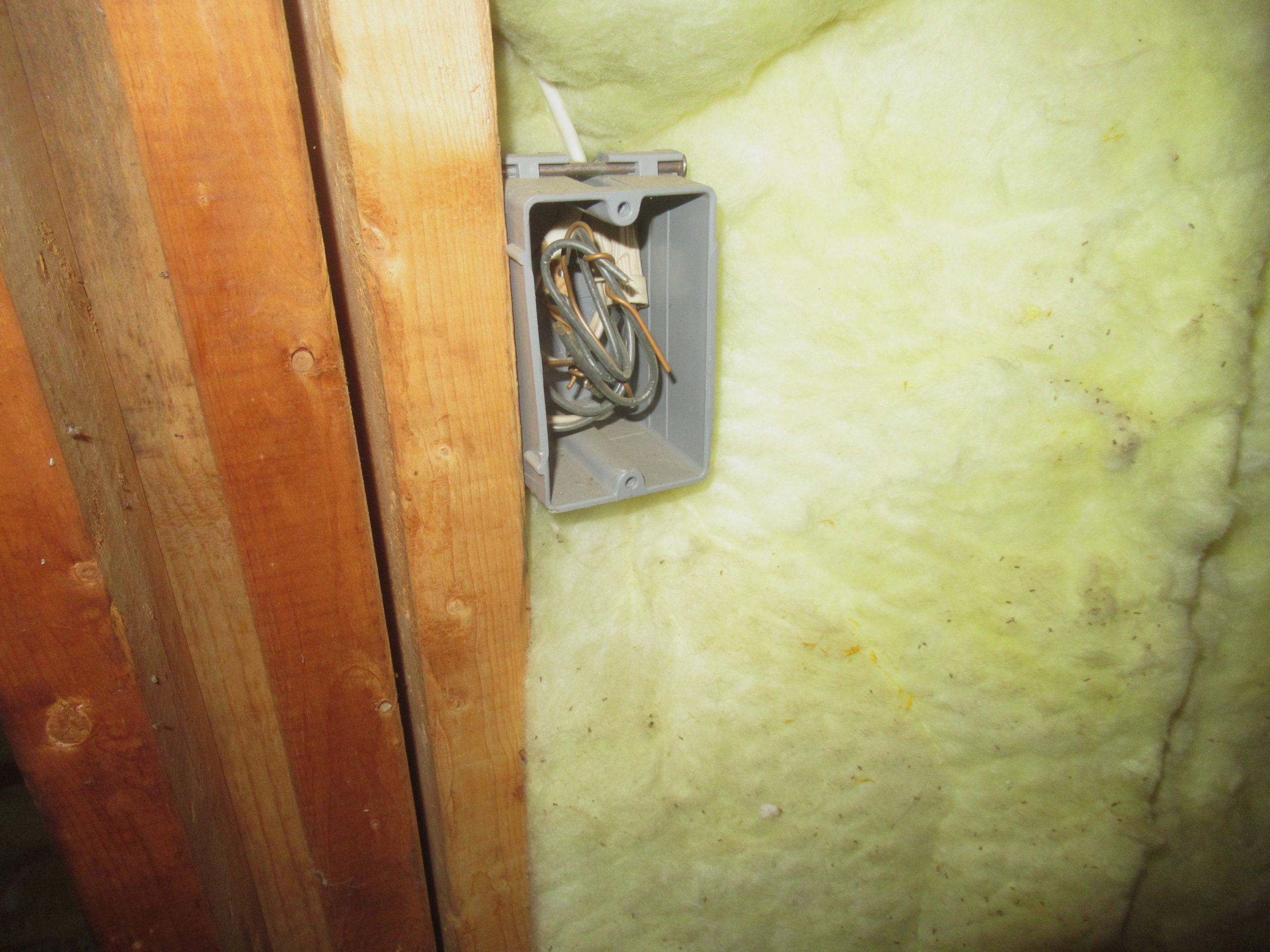 Uncovered electrical junction box