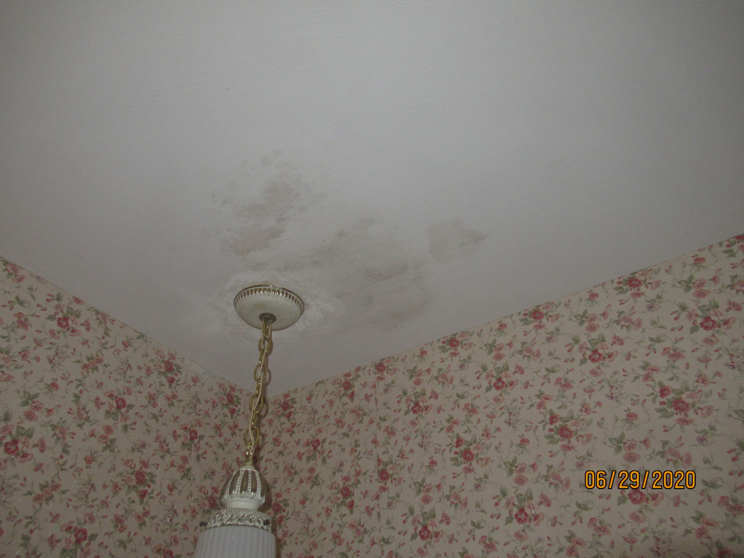 Leaking ceiling light fixture